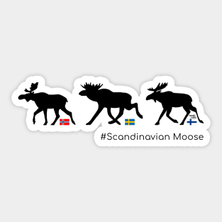 Moose in traffic Sticker